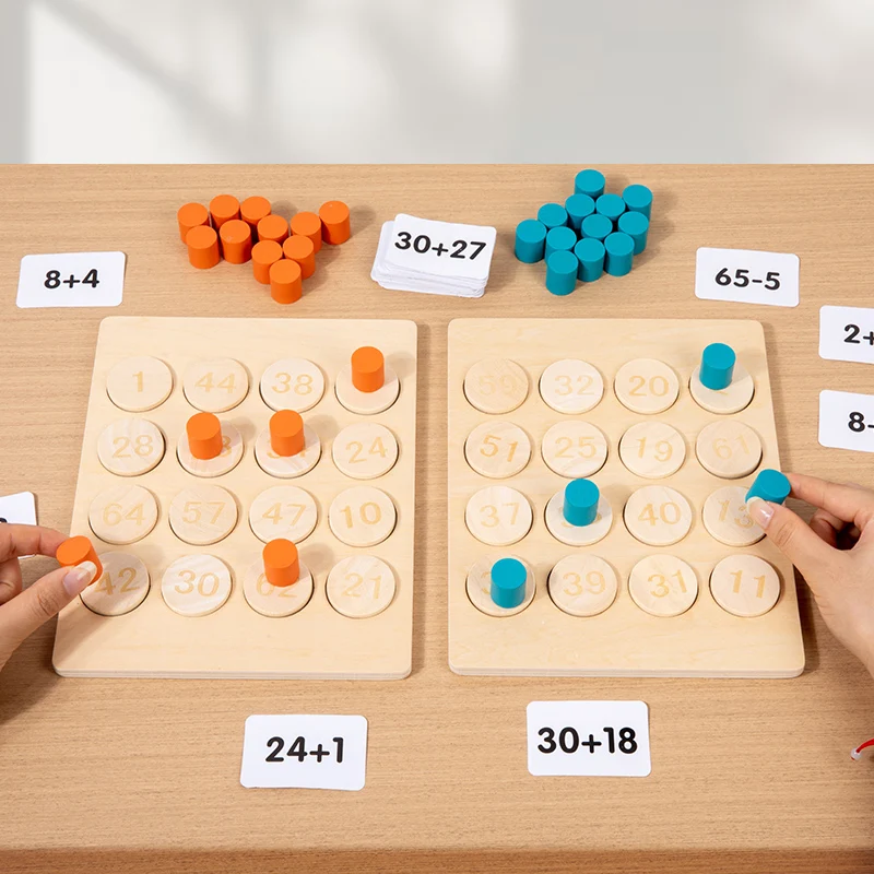 Juego de cálculo de números divertido, entrenamiento de pensamiento lógico, juguete educativo de matemáticas, material didáctico con sentido de números para suma y resta