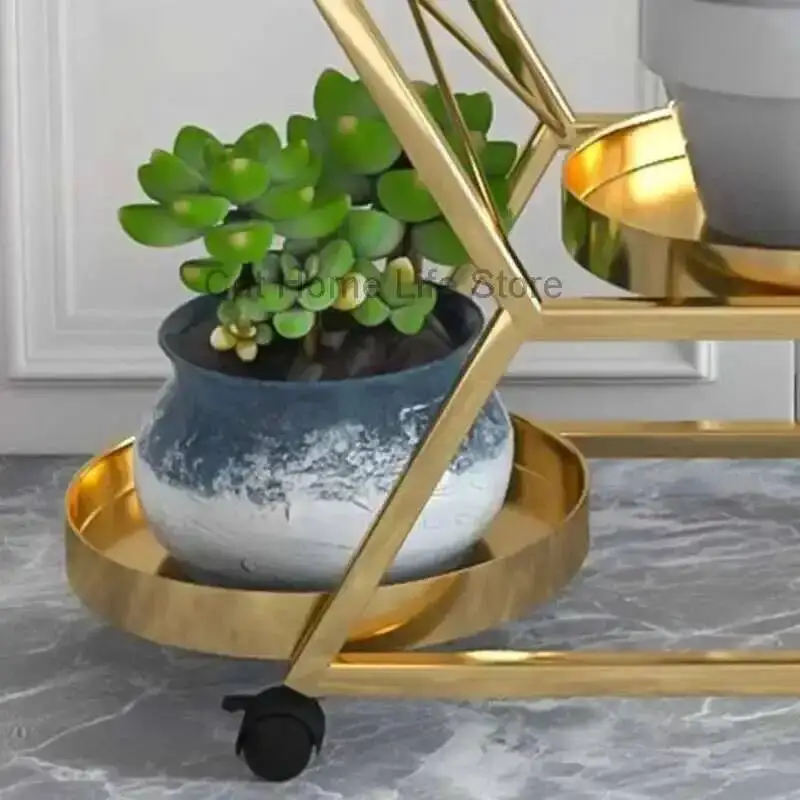 

Luxury Stand Backdrop Flowers Indoor Golden Plant Nordic Plant Stand Metal Bedroom Estantes Para Plantas Balcony Furniture