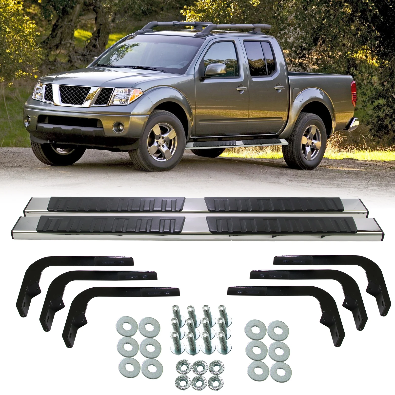 Running Boards for 2004-2023 Nissan Titan Crew Cab 6