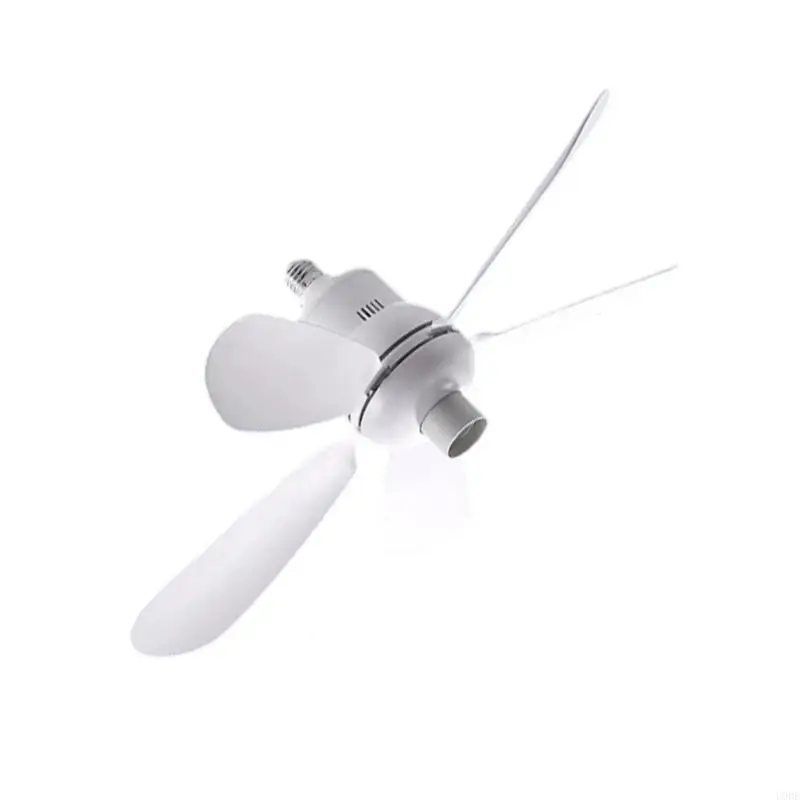 مروحة سقف E27 مع مروحة ثريا بجهاز تحكم عن بعد، مروحة كهربائية لغرفة المعيشة وغرفة النوم والمنزل والمكتب وتوفير الطاقة