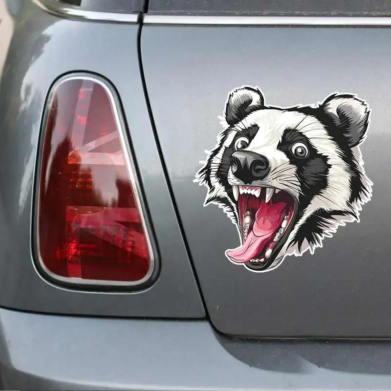 Funny Badger Car Stickers Vinyl Detachable Waterproof Outdoor Car Bumper Window Notebook Computer Decoration Auto Parts Y361
