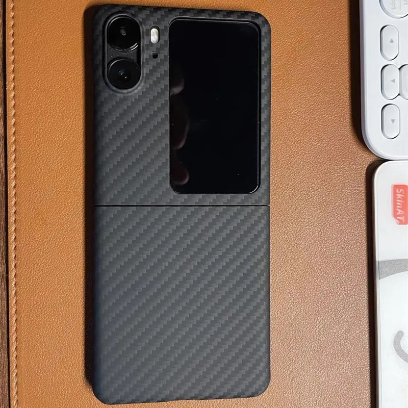 Carbon Fiber Case for OPPO Find N2 Aramid Fiber Flip Cover Shockproof Protection Cover Phone Accessories
