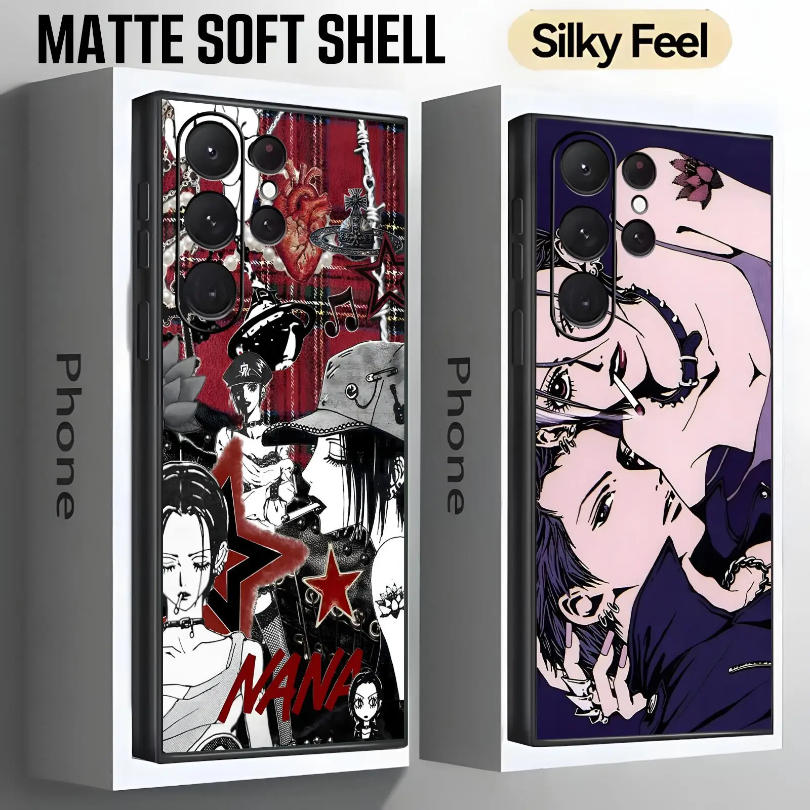 Nana Osaki Anime  Phone Case For Samsung S26 S25 S24 S23 S22 S21 S20 Ultra Note20 Soft black Shockproof Cover
