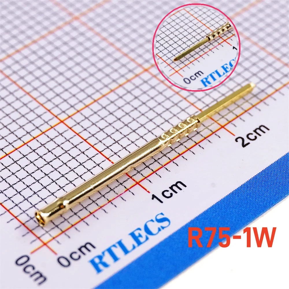 100 szt. Zestaw sonda testowa z serii R75 pozłacany o długości 26.5 MM Pogo Pin ze sprężyną P75 z nagą płytą