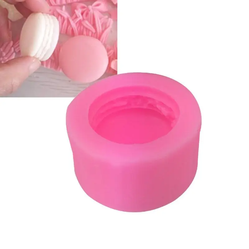 Molde silicona con forma macarrón 3D, Material calidad alimentaria, herramienta decoración para y pudín,