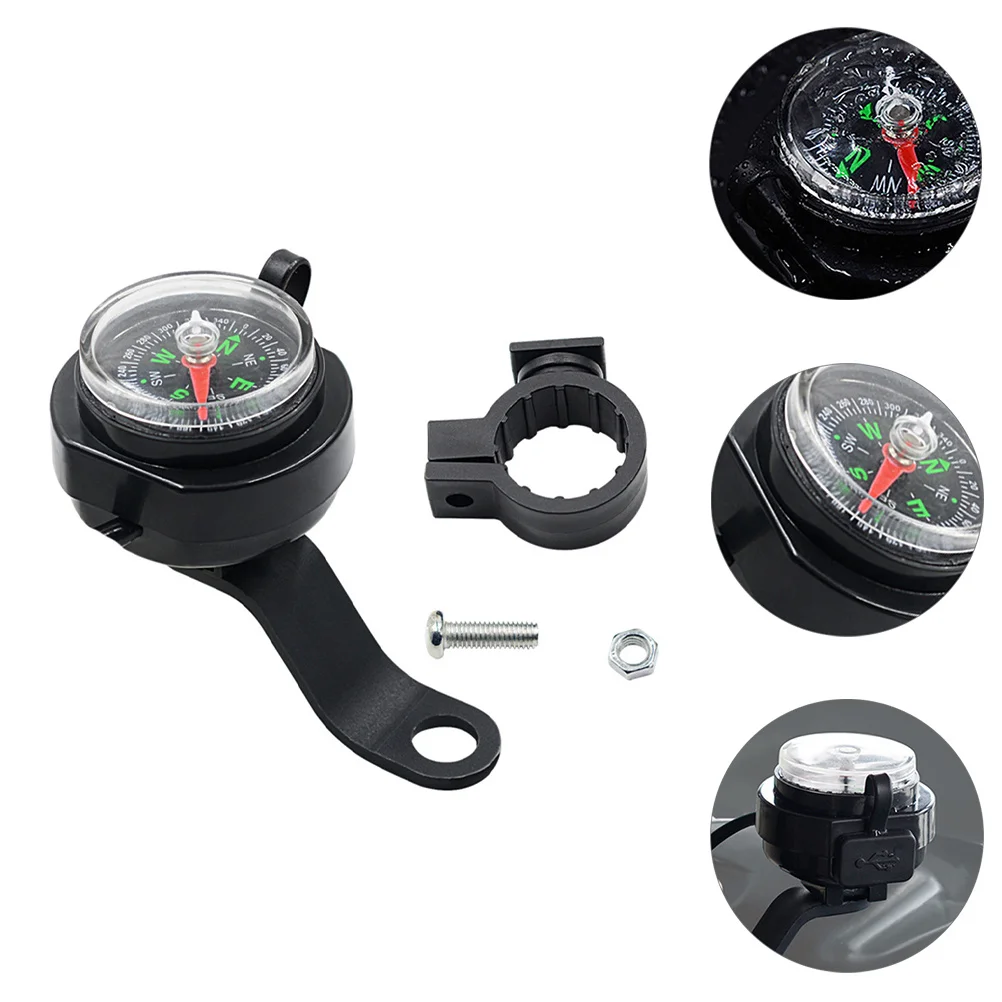 

2Pcs Motorcycle USB Compass Waterproof Fast Charging Motorbike Phone Handlebar Navigation Device