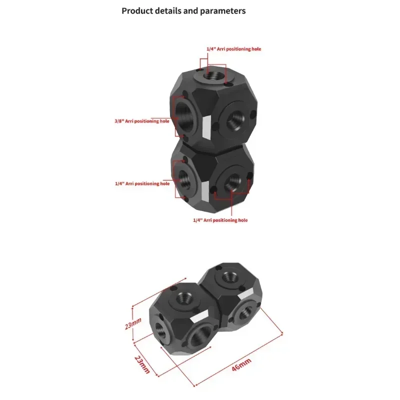 Versatile Mini Magic Cube Transfer Screw Holes ARRI 1/4