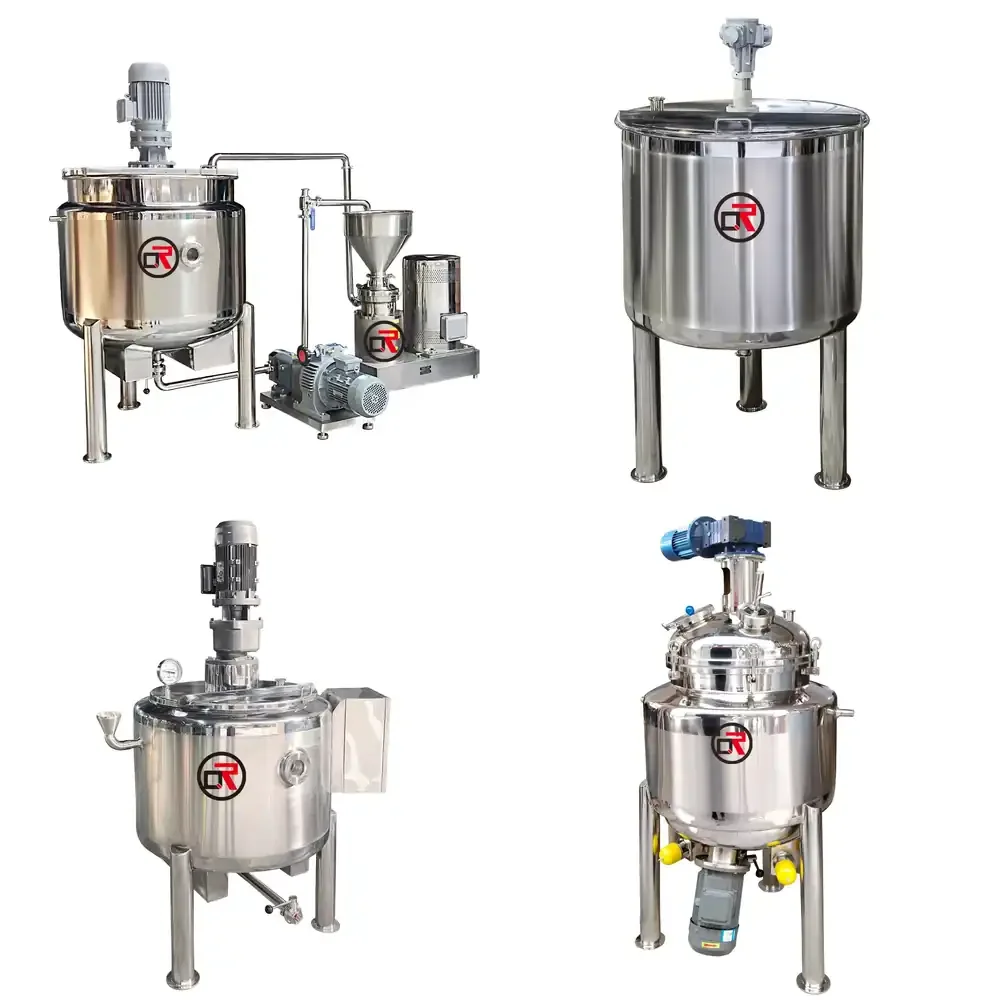 

300-5000l Stainless Steel Mixing Tank With Stirrer Stainless Steel Mixing Tank With Jacketed Electric Heating