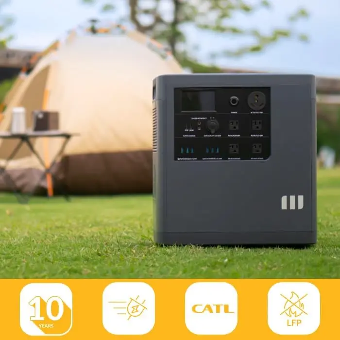 Mango Power E Home Backup & Portable Power Station, 3.5Kwh Capacity & 3Kw Ac Output, Catl Lfp Battery With 10-Year Warranty,