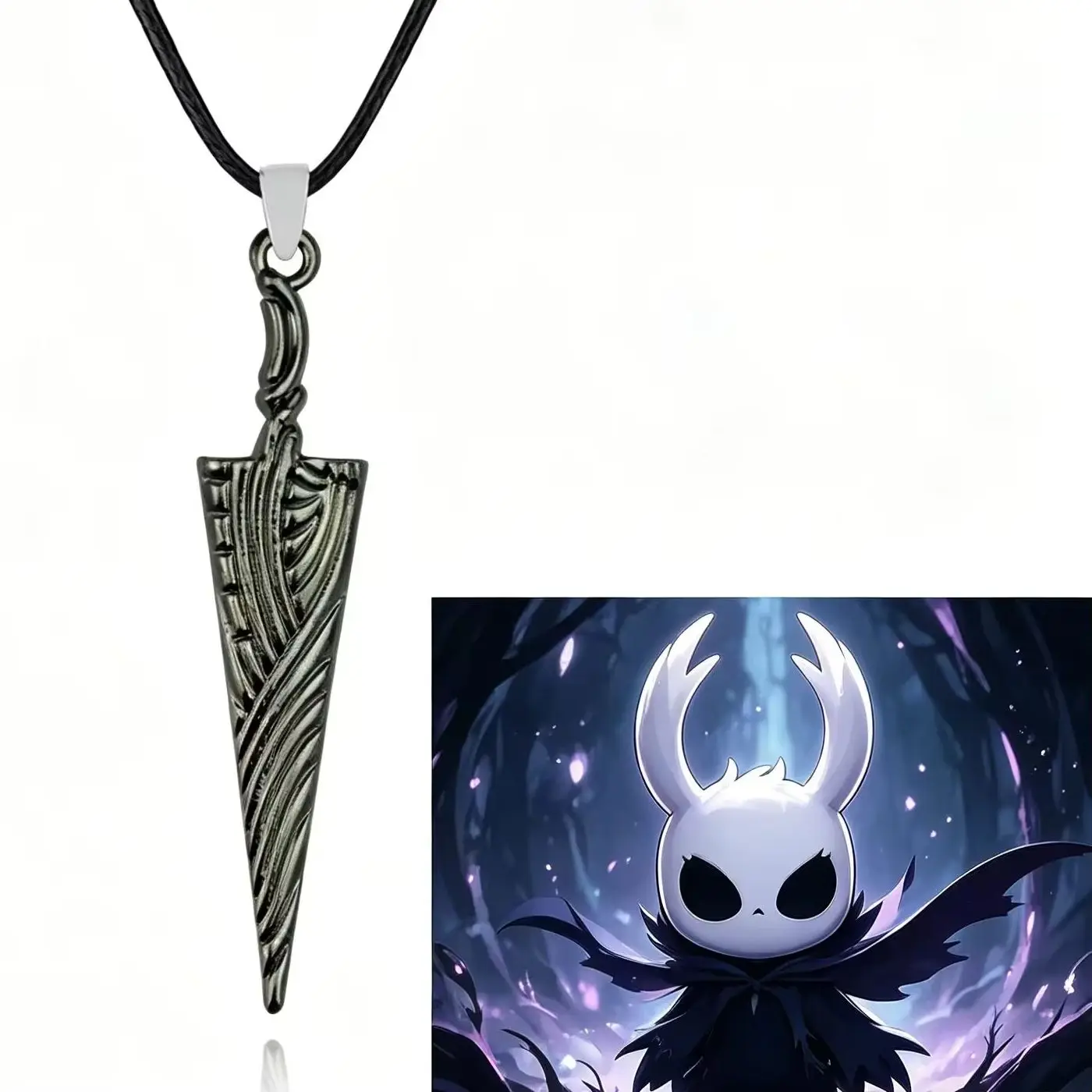 Game Hollow Knight Bone Nail Logo Necklace Jewelry Gift For Women Men The Knight Octopus Grub Hornet Game Fans Jewelry