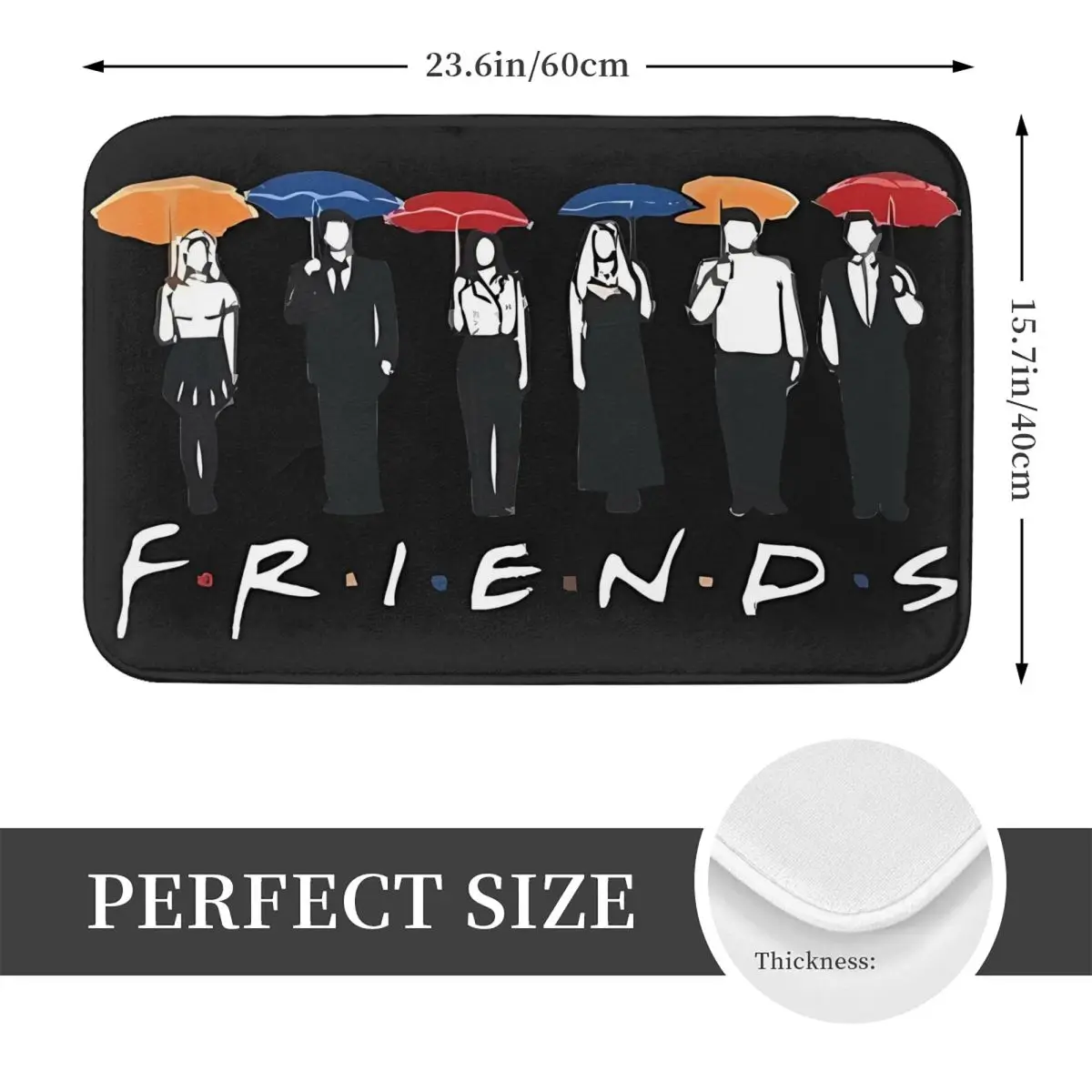 Tv Show Friends Funny Quote Bath Mat Anti Slip Cartoon Toilet Mat Quick Drying Kitchen Shower Door Foot Mat Bathroom Accessories