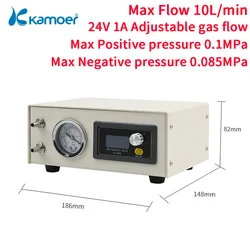 Kamoer 0-10L/min KCVP Oil-free Diaphragm Vacuum Pump 24V BLDC Motor Negative Pressure 0.085Mpa Suction Pump for Lab Analysis