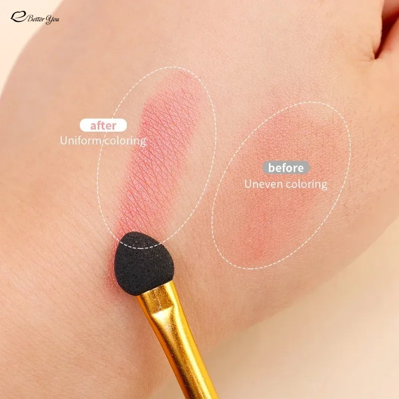 Double-Ended Eyeshadow Brush Professional Soft Sponge Head Artificial Fibre EyeShadow Makeup Brush Easy To Cover Beauty Cosmetic