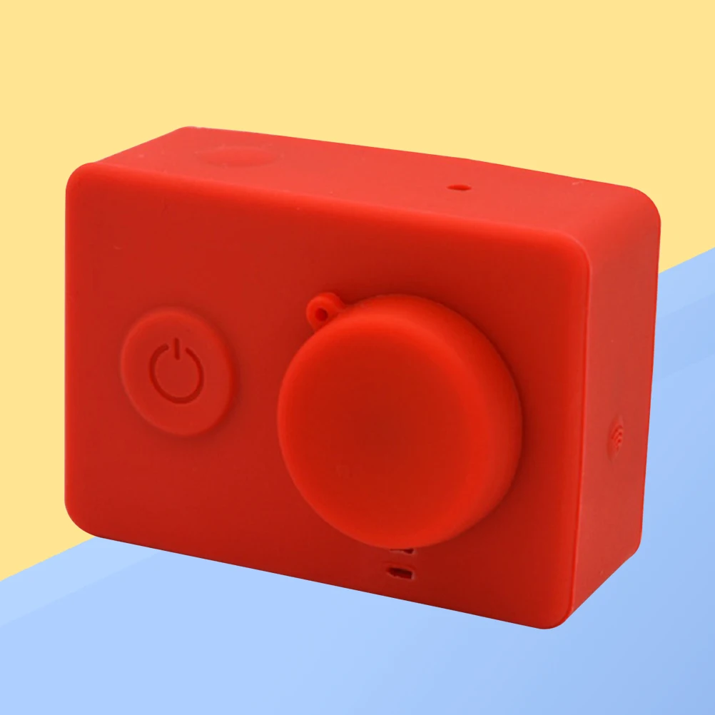 

Silicone Protective Case For Action Camera Red Dustproof Scratch Resistant Shockproof Anti Slip Cover For 4K