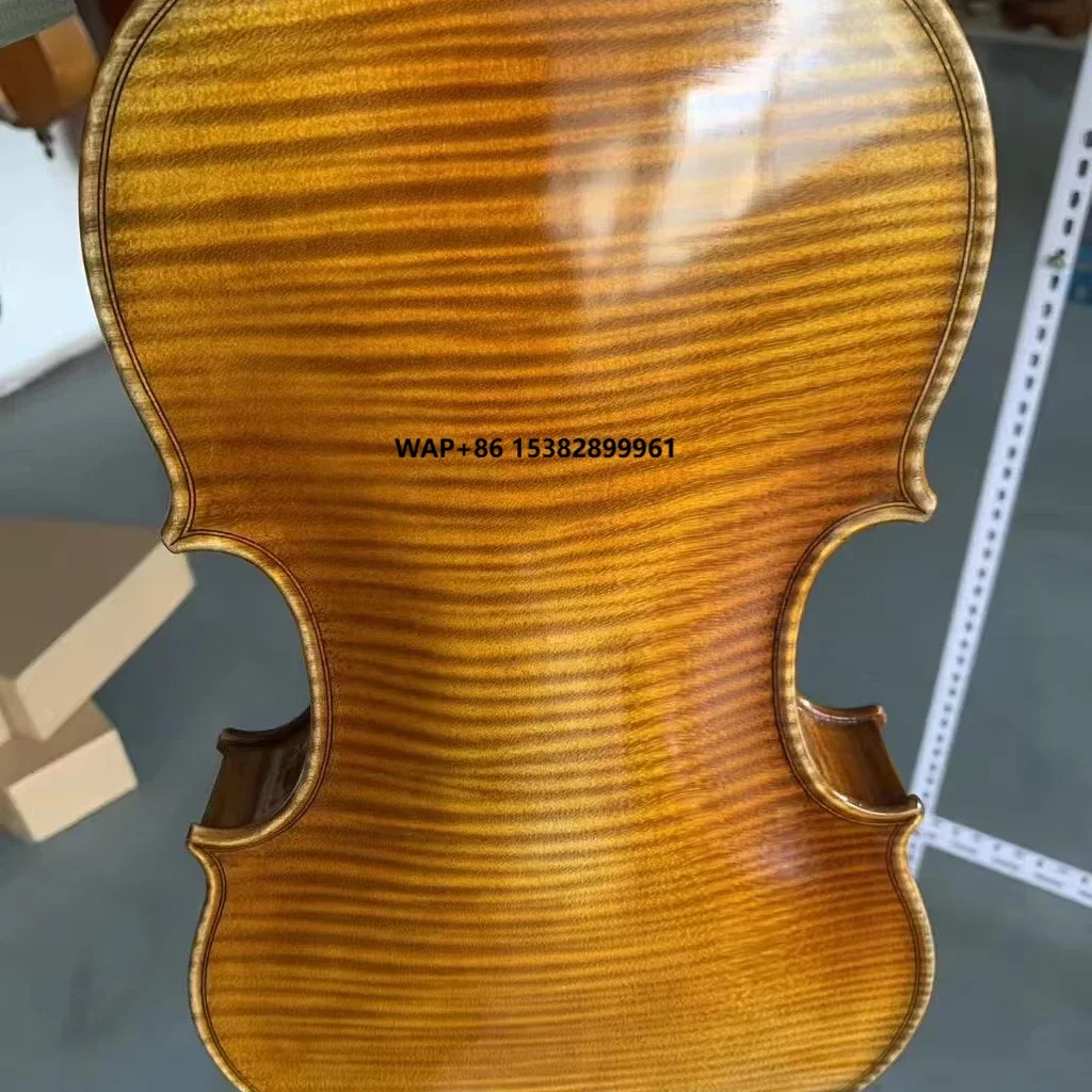 

European Wood Guarneri Paganini 4/4 Violin Flamed Grain Nice Sweet Sound Solid Spruce Maple Handmade