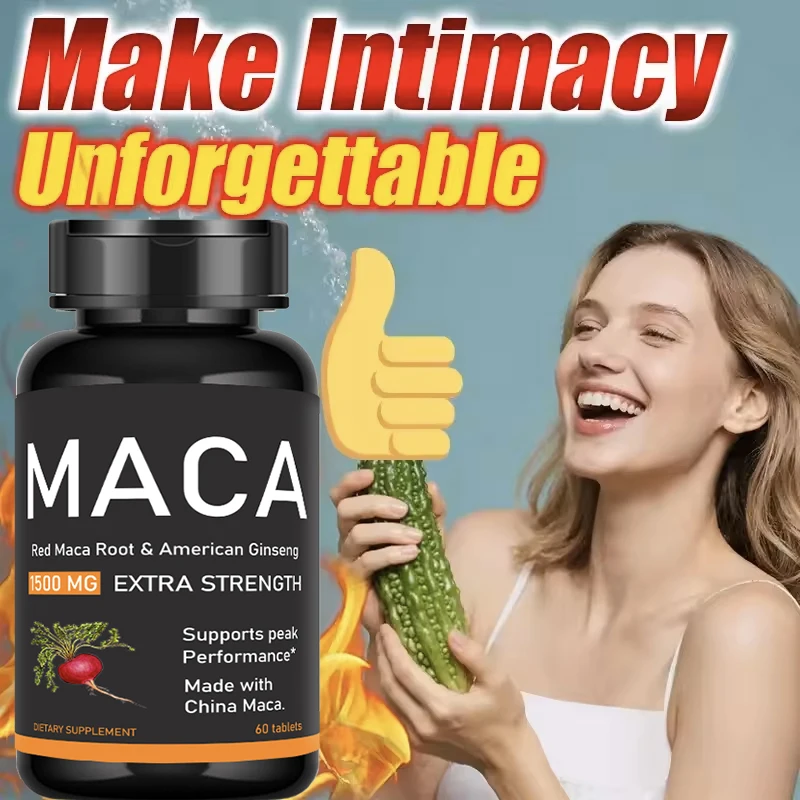 Cápsulas Premium Epimedium e Maca Americana Suplemento de Vitalidade Natural para Apoio de Saúde Reprodutor Masculino