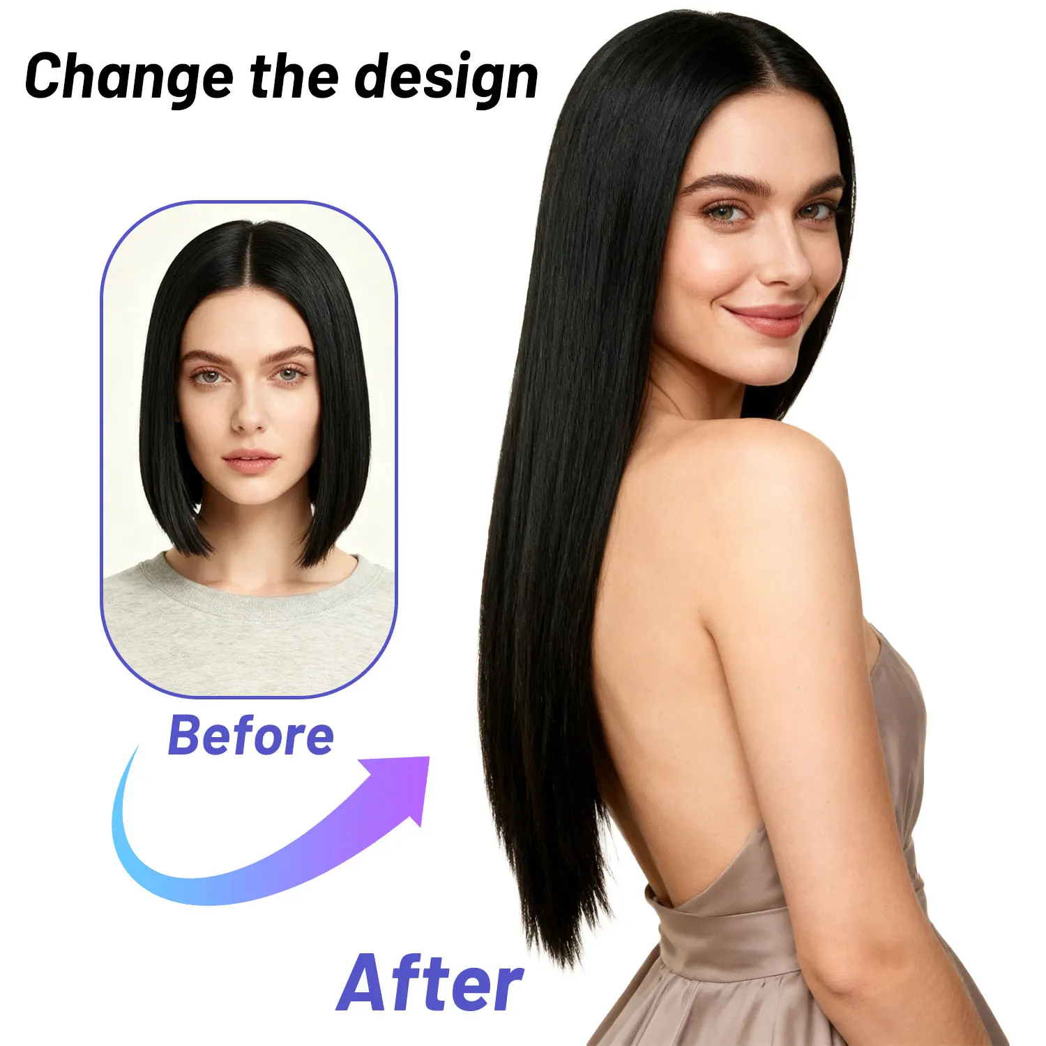 وصلات شعر بشري بمشبك في شعر ريمي 7 قطع/مجموعة 120 جرام شعر حريري مستقيم 20 بوصة 22 بوصة 24 بوصة لون بني داكن للنساء والفتيات #6