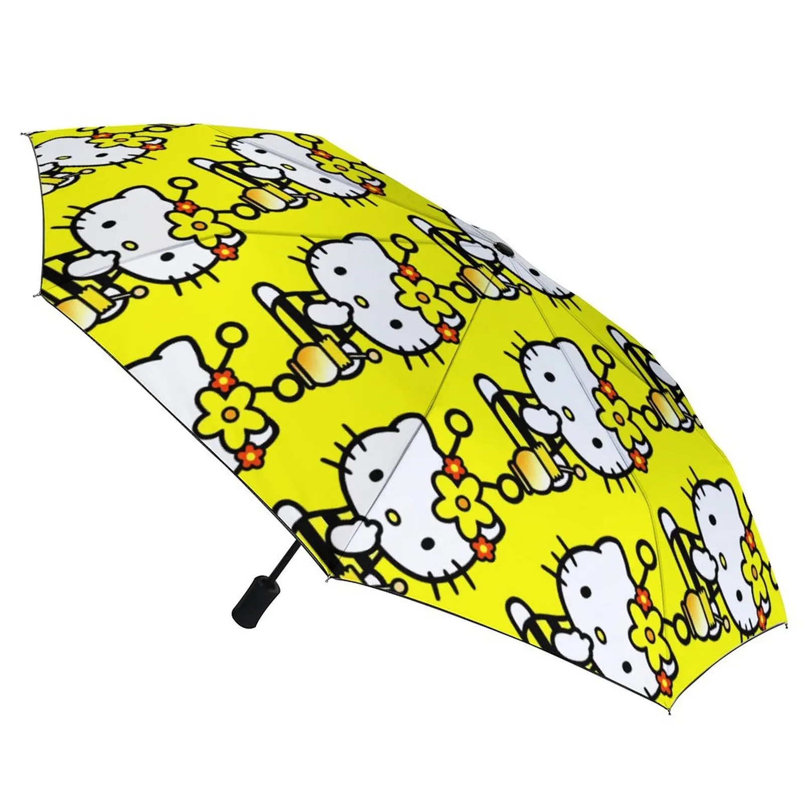 

Hello Kitty мультфильм кот-медовый 3-кратный автомобильный зонт модный портативный зонт на заказ рыболовный солнцезащитный анти-УФ-зонт