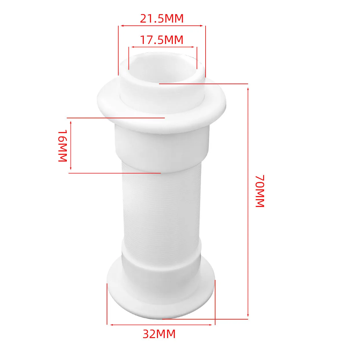 Saltwater Resistant Nylon For Marine Drain for Livewell Baitwell Motorwell on Yachts Kayaks Canoes 7.2x3.3x3.3cm