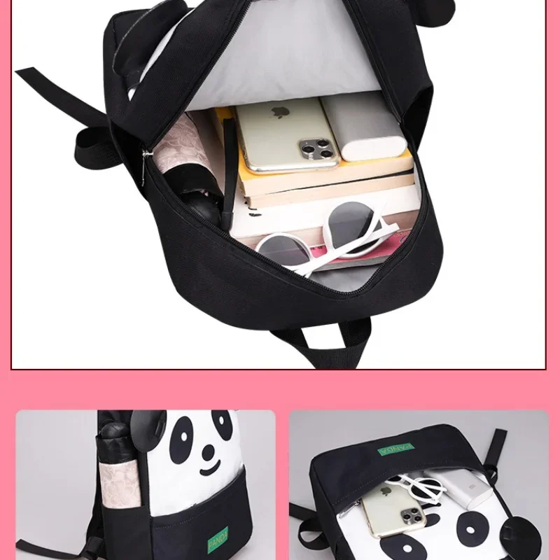 Cute and Lightweight Kindergarten Panda  Schoolbags for Boys and Girls Cartoon Backpack for Children\'s Leisure Travel Bag