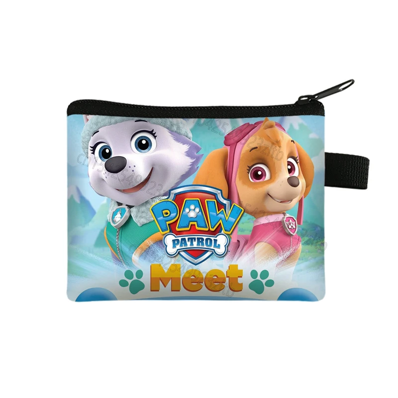 Paw Patrol Children\'s Coin Purse Cute Cartoon Ryder Chase Skye Print Portable Anime Character Boy Girl Coin-Purse Toys Kids Gift