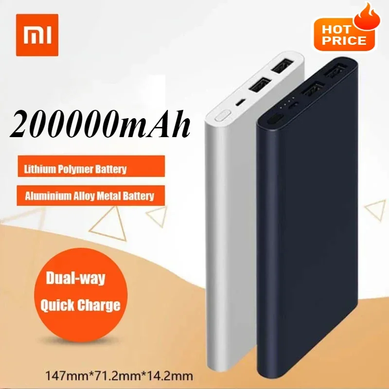 

Xiaomi Original 300000mAh 22.5W Power Bank Type C 3-Way Quick Charge PB100DZM QC3.0 Dual USB Original Power Bank 200000mAh