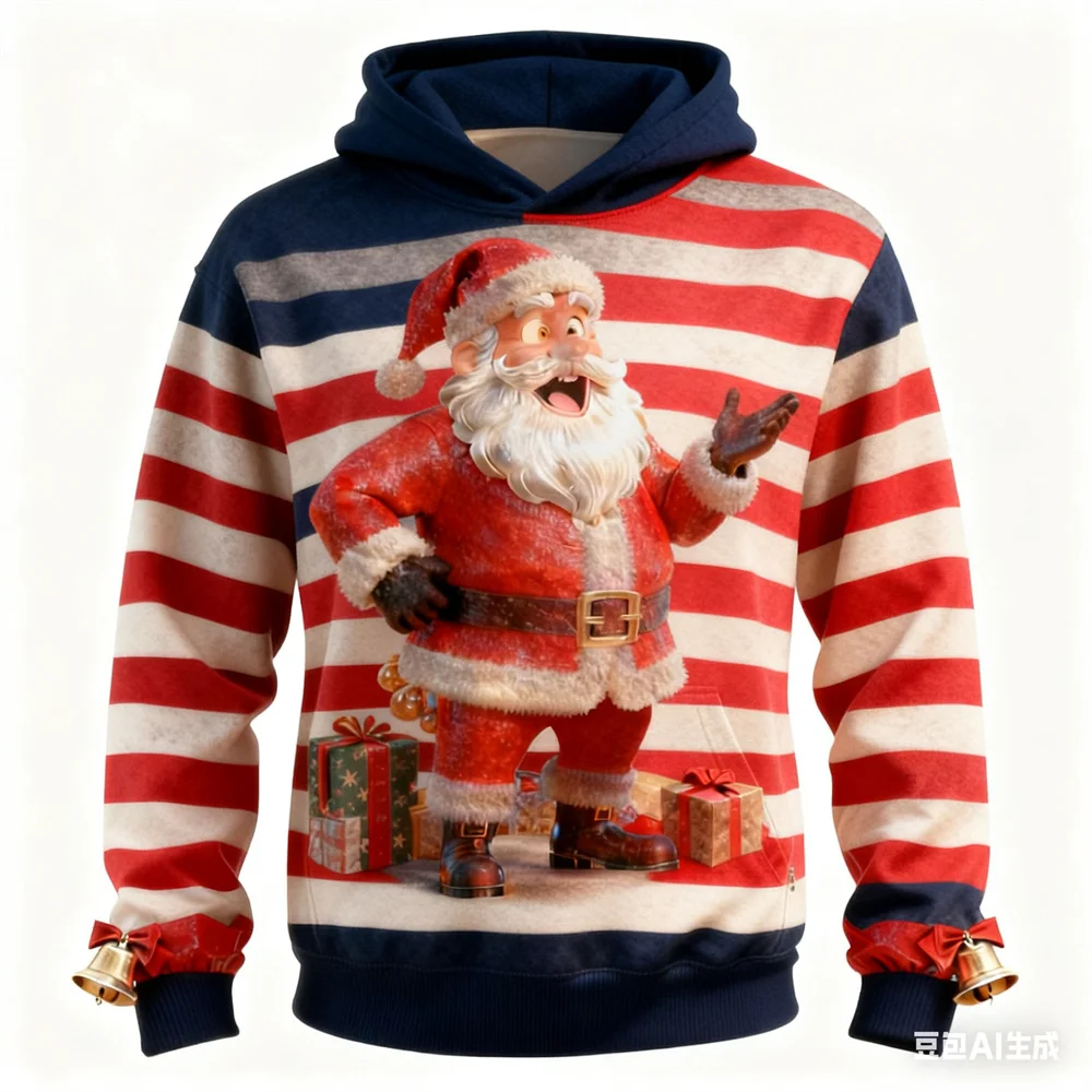 عيد الميلاد الخريف الرجال هوديي ثلاثية الأبعاد سانتا كلوز نمط طباعة هوديي موضة المشارب هوديس للرجل الرجال والنساء الشتاء هوديس