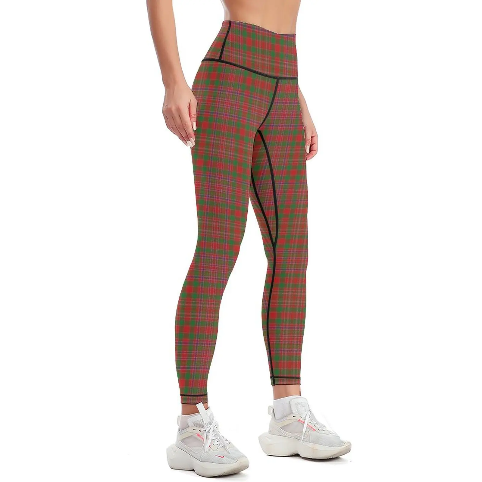 Women's Scottish Tartan Plaid Leggings, Perneiras Femininas, Clã, MacAlister, Vestuário Exercício