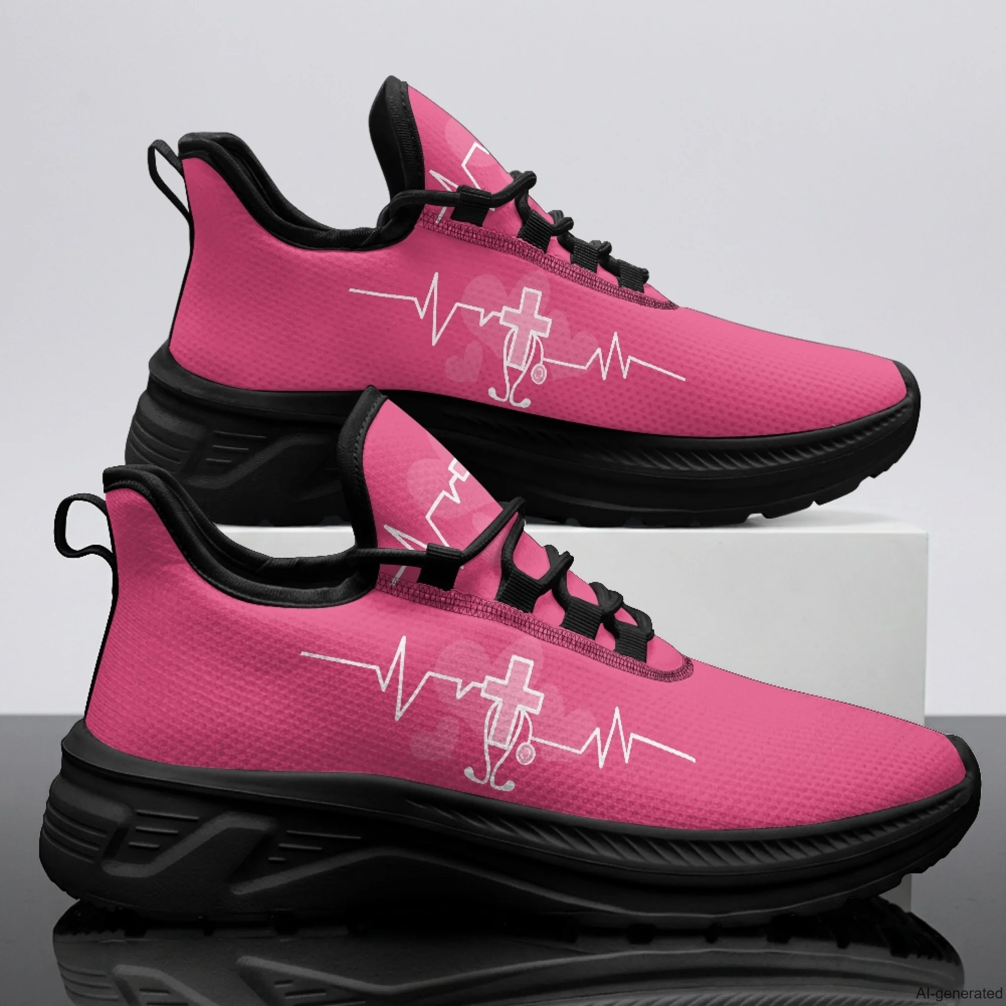 XIXIRIMIDO Womens Walking Shoes Nurse Shoes Nurse Sneakers Mens Gym Sports Casual Fashion Shoes Nurse Pattern Shoes 35-48