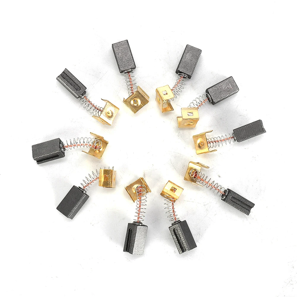 10pcs Carbon Brushes Graphite Motor Brush Electric Hammer Angle Grinder Parts CD105 CD110 CD115 KG900 KG915 KG725 AST6 FG005