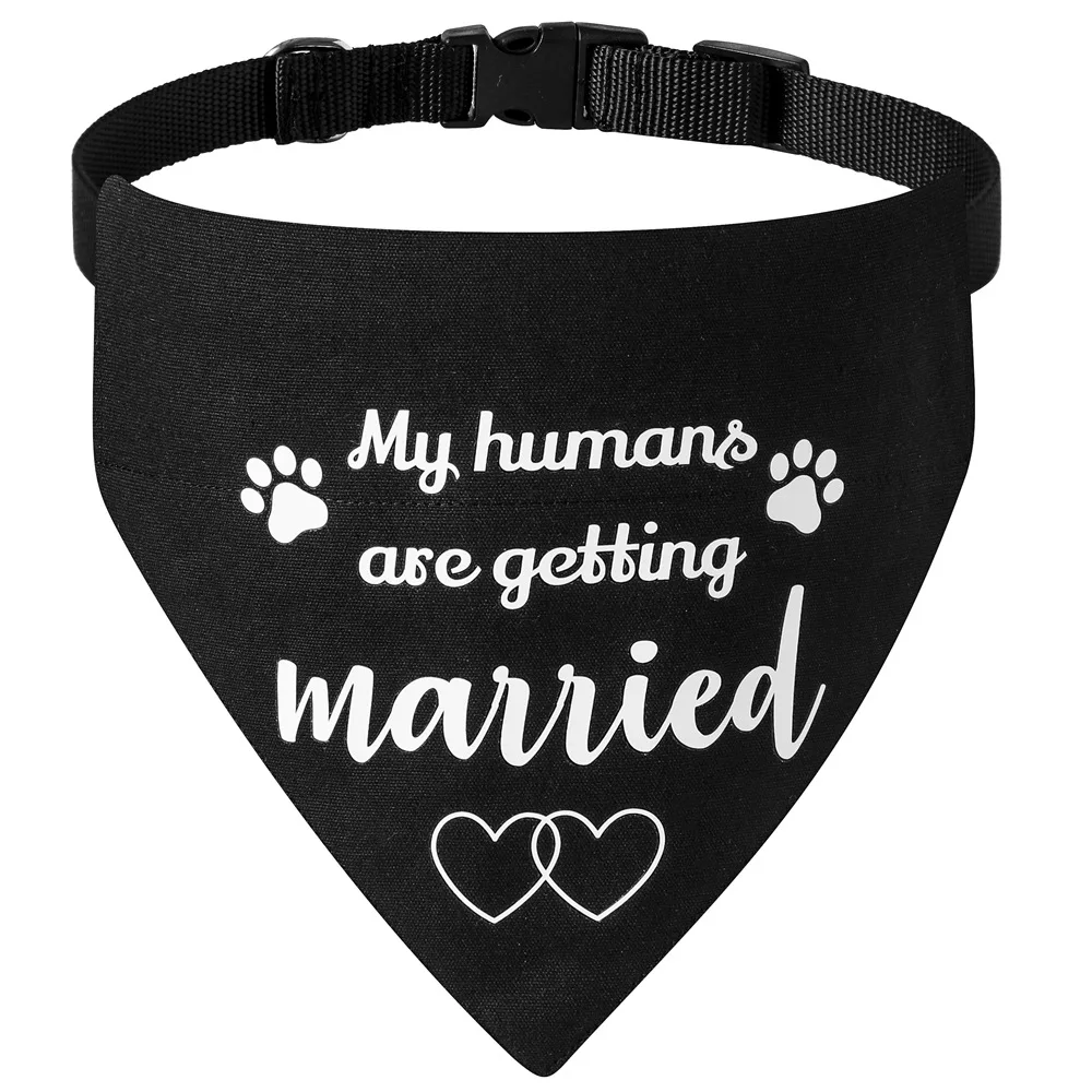 Sucado Hunde- und Katzen-Hochzeitskostüm-Halsband, Geeignet für Partys, Verstellbares Hunde-Bandana mit Schnellverschluss und D-Ring – Detail 13