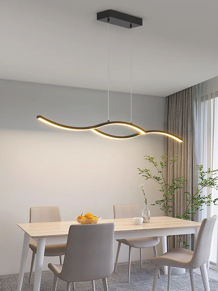 

New designer LED dimming dining room chandelier modern simple creative minimalist indoor household bar dining room table light