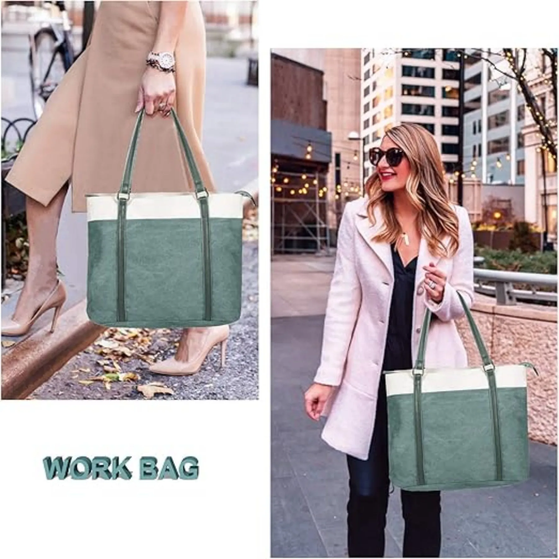 

Women Laptop Tote Bag for Work Lightweight Splice Canvas 15.6 Inch Handbag Purse Tote Bag for Women Work,Women Backpack