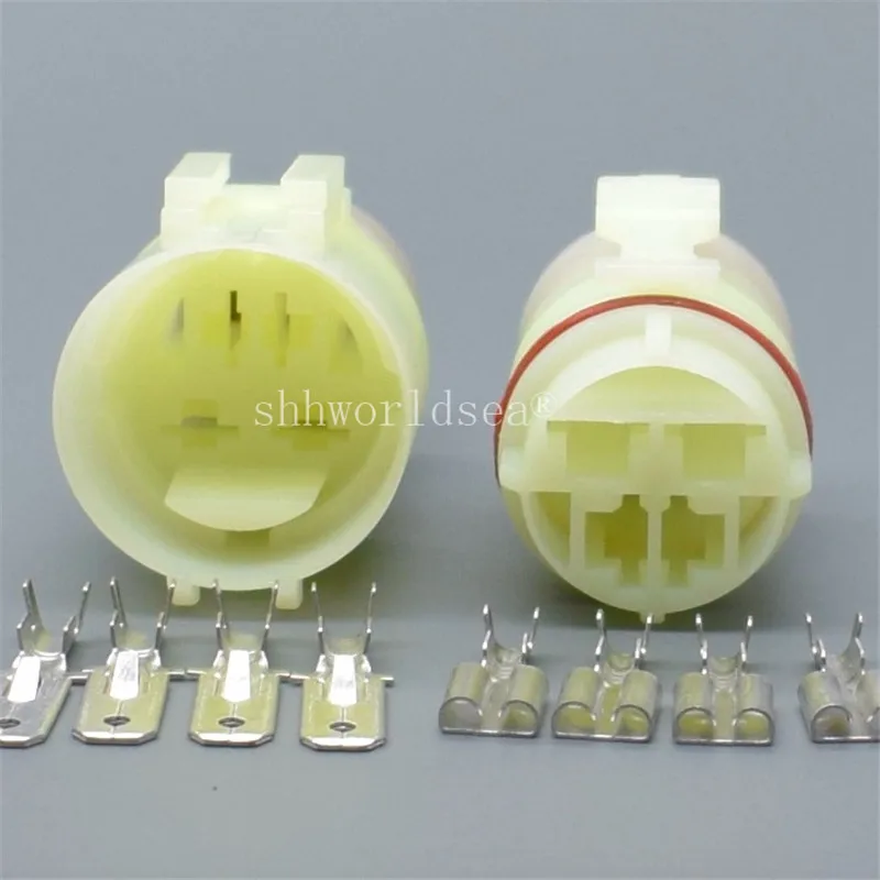 

Shhworldsea 1 комплект, 4-контактный автомобильный жгут проводов, разъем 6,3 мм, разъем автомобильного корпуса