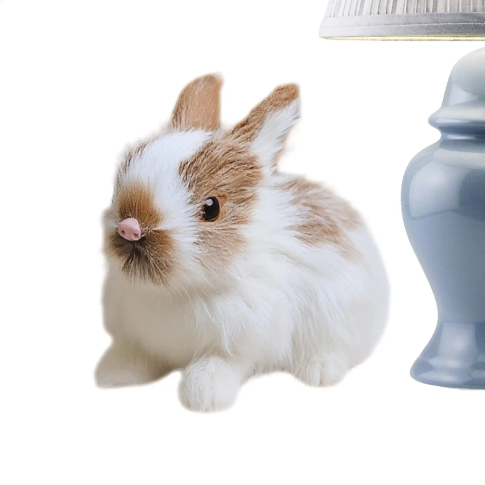 

Mini Simulation Rabbits Realistic Cute Plush Rabbits Simulation Stuffed Animal Bunny for Easter Party Baby Shower Fairy Garden