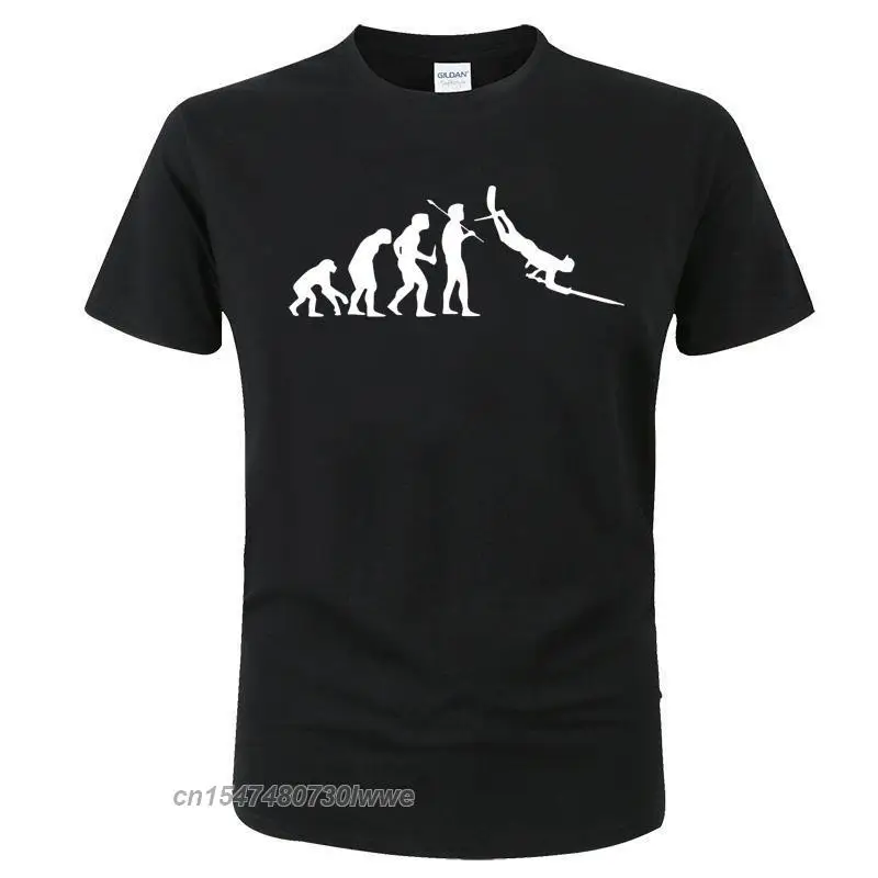 Evolution Spearfishing Spear Fish Scuba Dive Diving Fishing Print T Shirt Cotton Crew Neck Men Clothing Tees