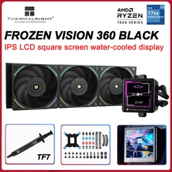 Thermalright FROZEN VISION 360 Black CPU Water-cooled LCD Square Screen Integrated Liquid Cooler For LGA1700 115x 1200 2011 AM4