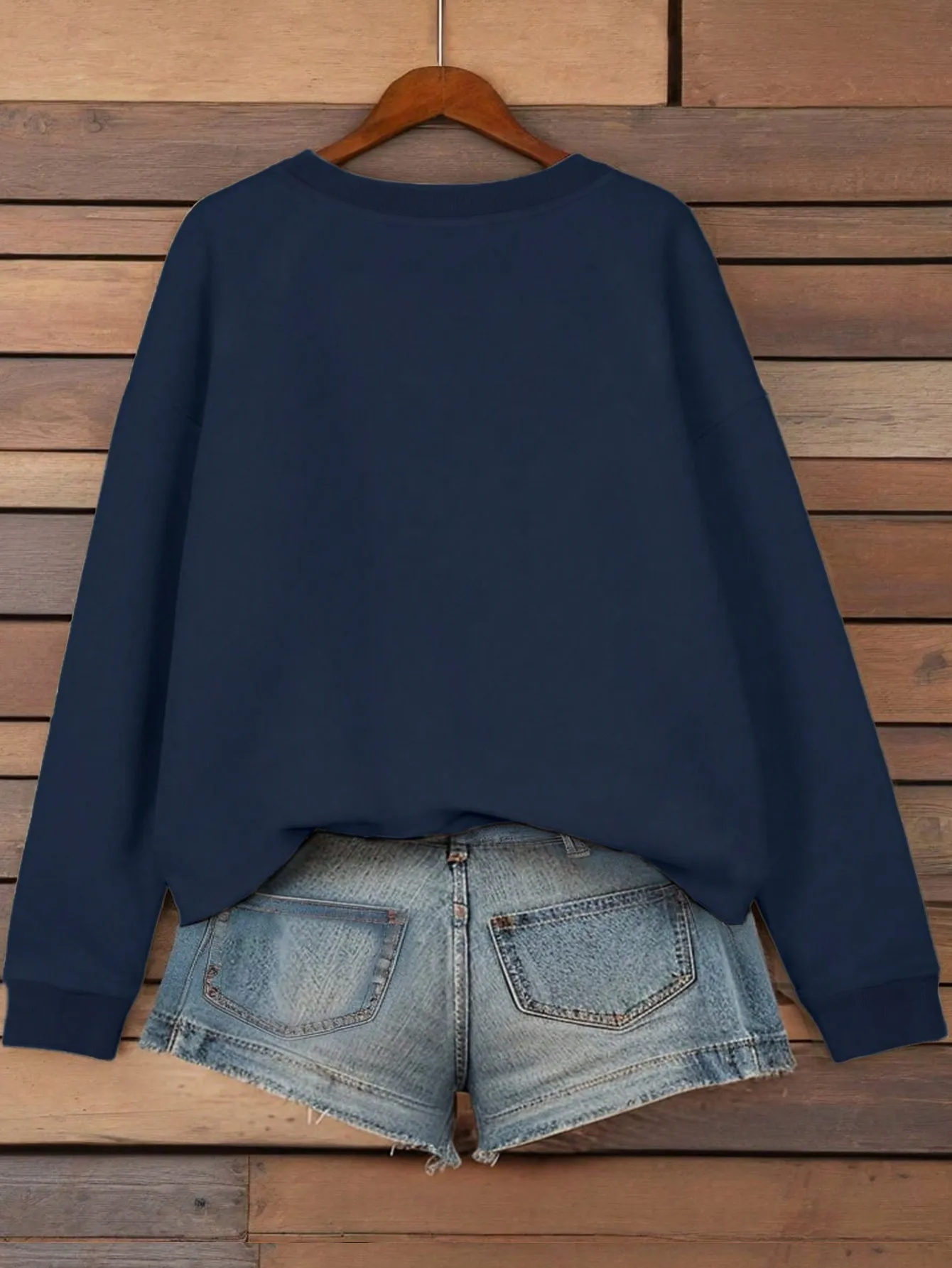 เสื้อสเวตเชิ้ตลายกราฟิกสำหรับผู้หญิง รุ่น Made to Worship Psalm 95:1 แขนยาว คอกลม สไตล์ลำลอง สำหรับฤดูใบไม้ร่วง