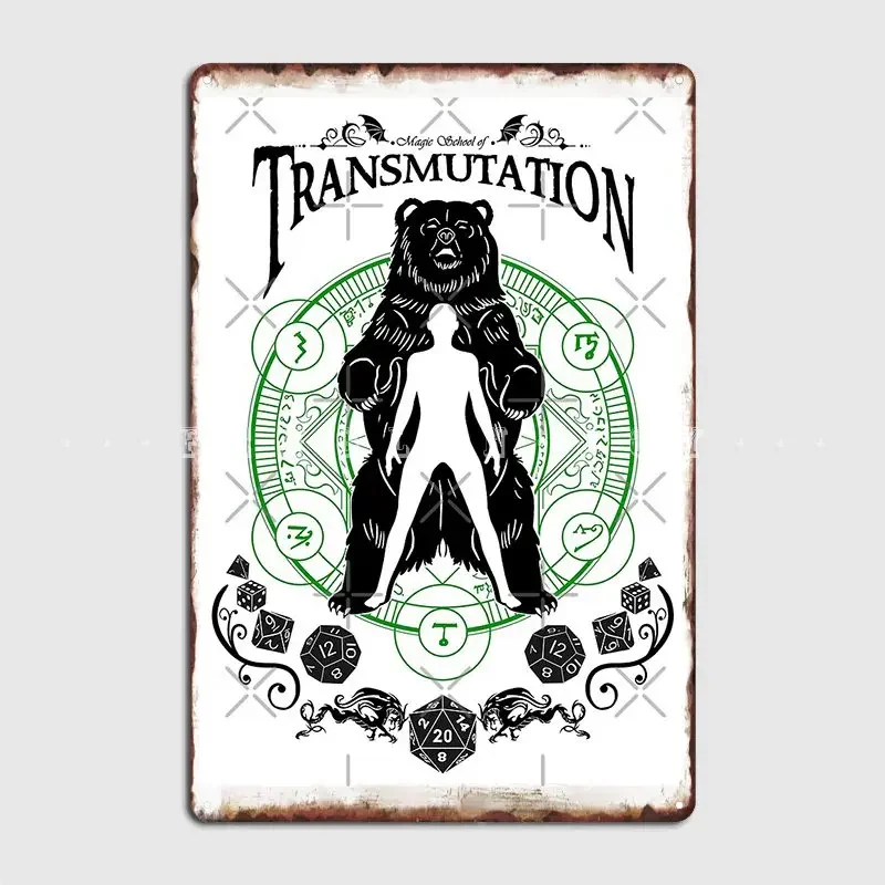 Transmutation- Rpg Magic School Series Black Metal Plaque Poster Wall Pub Wall Customize Poster Tin Sign Poster