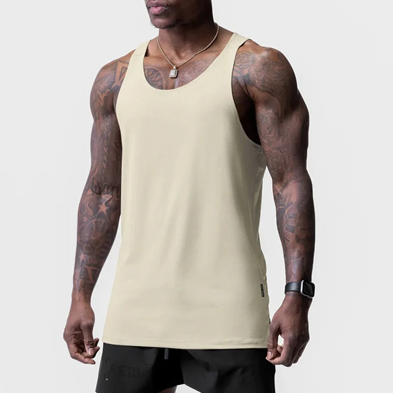 Men\'s Summer Gym Tank Top Man Bodybuilding Sleeveless Shirt Singlets Male Sports Quick Dry Clothing Fitness Workout Running Vest