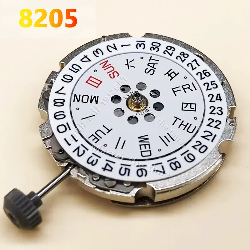 8200-8205-ムーブメント-シルバー-ゴールド-ダブル-カレンダー-ムーブメント-ブラック-テクノロジー機能-3-時カレンダー