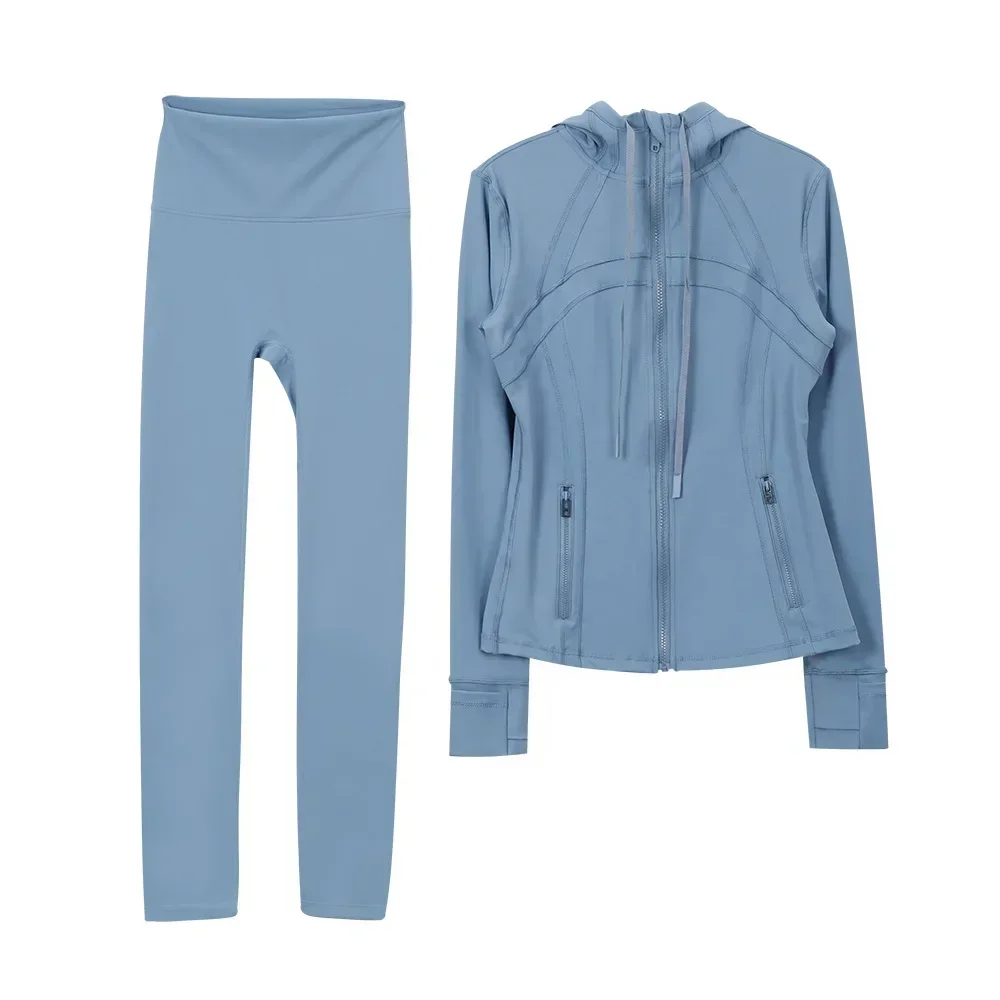 سترة يوجا نسائية بغطاء للرأس من LEMON بقصة ضيقة - بلوزة جري رياضية مرنة عالية التمدد، خفيفة الوزن قابلة للتنفس للتمرين في صالة الألعاب الرياضية واليوجا مع