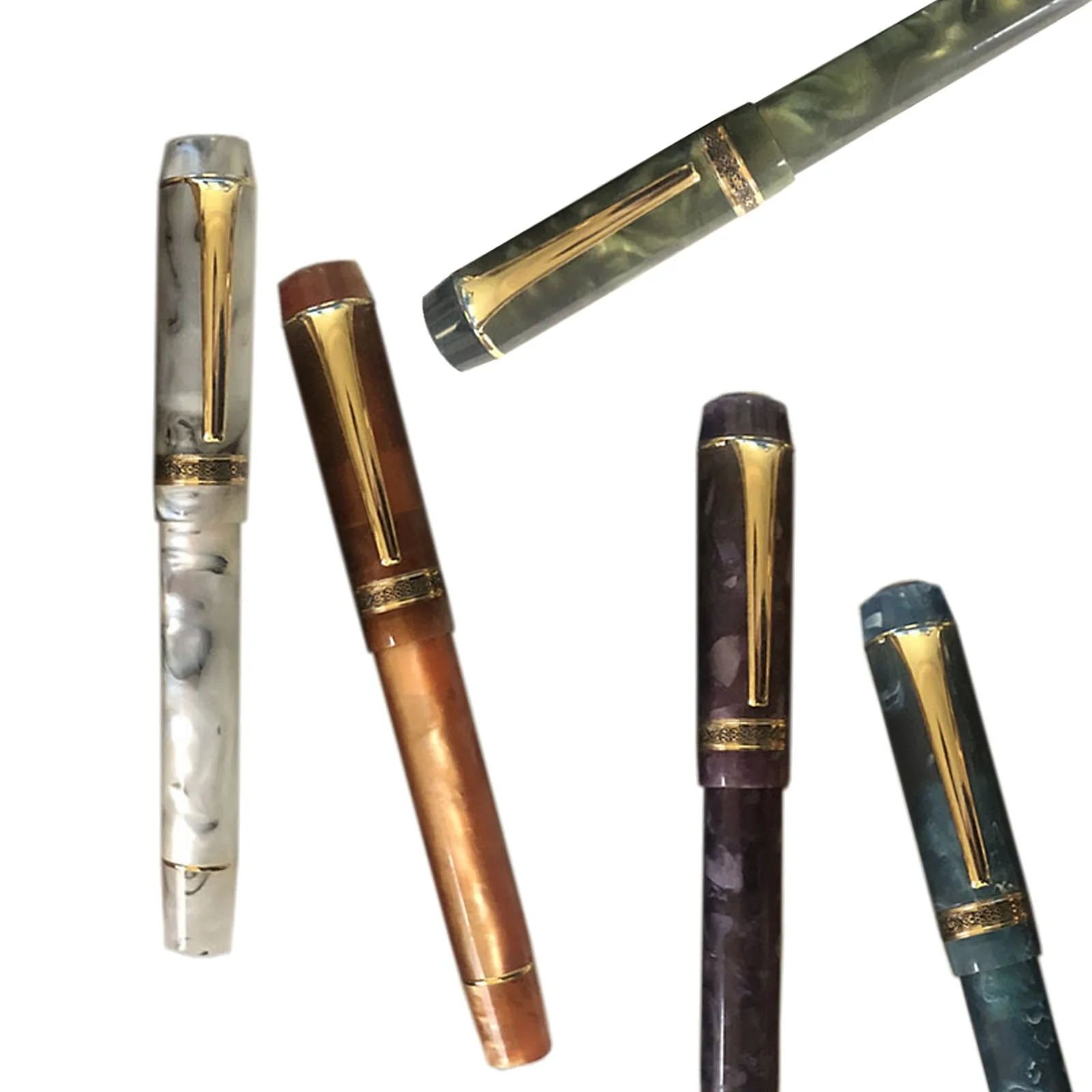 Kaigelu 316 Fountain Pen F Nib  Marble amber Pattern Writing Ink Pens beautiful Gift pens for students Business Office supplies