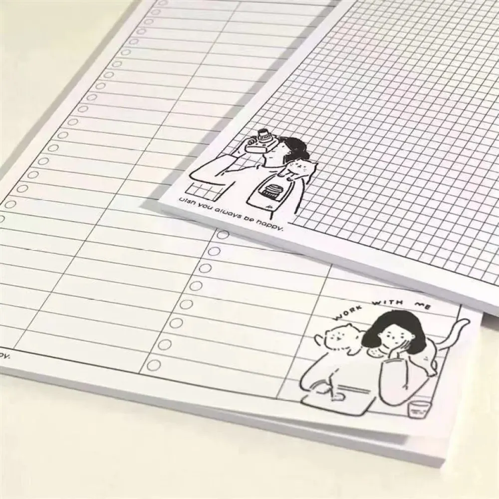 1PC B5 Haftnotizpapier Einfaches und abreißbares Papier Lernzubehör Plan Notizbuch – Detail 4