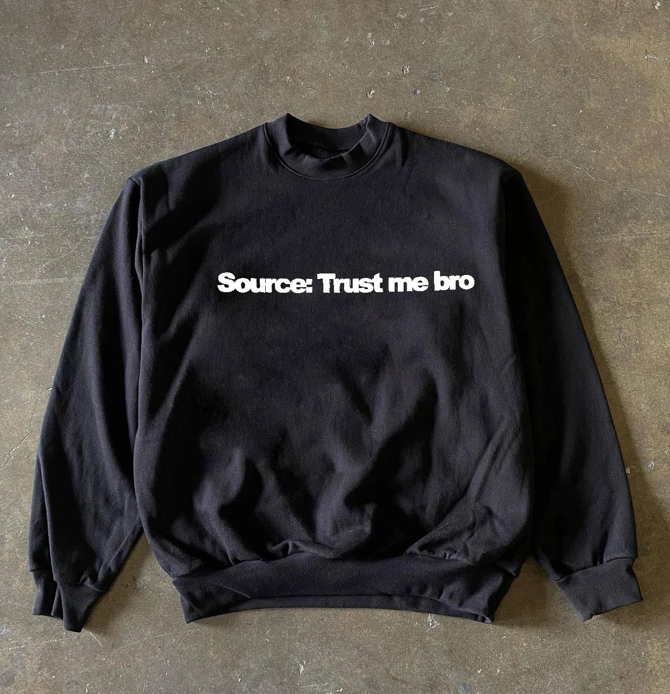 Wang Studio Affordable Sweatshirt Crew Neck Design Lettering Comfortable Loose Fit Cotton Polyester Blend Spring 2024