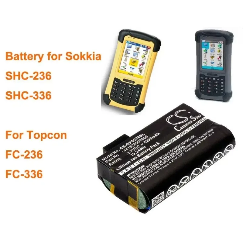 

Cameron Sino 5200mAh Battery for Sokkia SHC-236, SHC-336, For Topcon FC-236, FC-336
