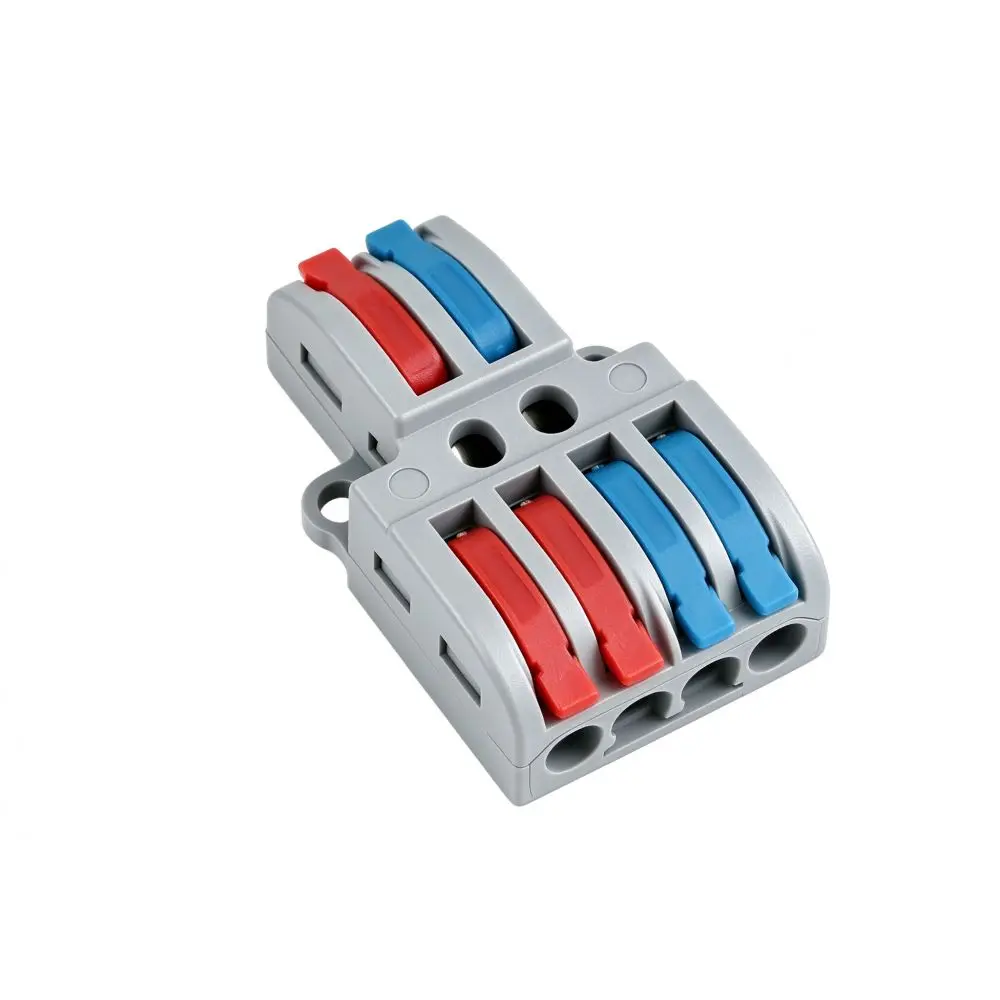 Universal Wire Connector Fast Splice Terminal Block Push In Electrical Wiring Tool For Soft Hard Cable Connections