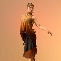 Many Colors Sleeveless Latin Dance Top Adults Samba Rumba Ballroom Dance Vest Women Modern Dancing Tops Training Wear SL11633