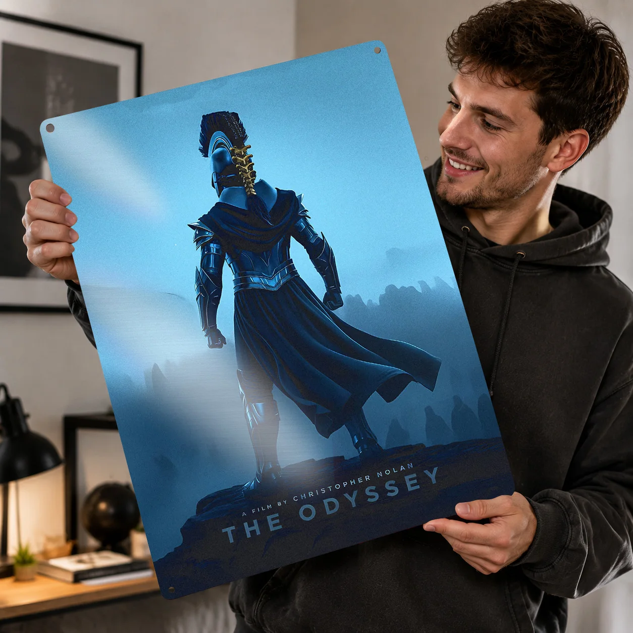 The Odyssey: Christopher Nolan Film 3D Texture Metal Poster Customized Wall Art Tin Sign Gift for Mancave Decoration Home House