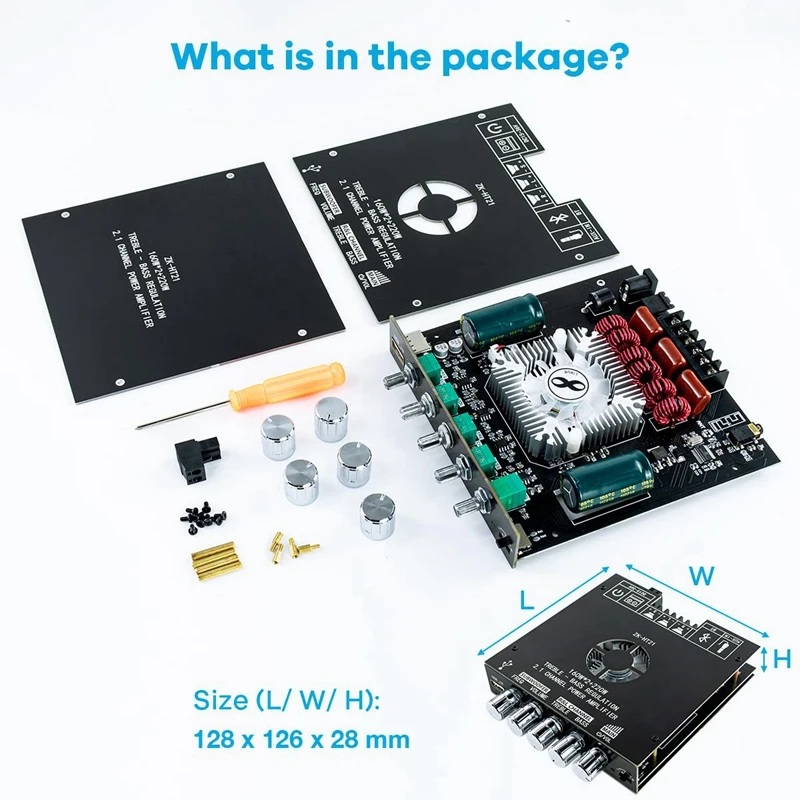 TDA7498E Bluetooth 160Wx2+220W Subwoofer 2.1 Channel Audio Receiver Amplifier Board Accessories For DIY Speakers